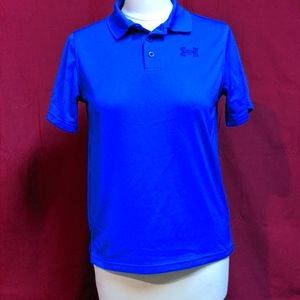 Under Armour Youth XL Blue HeatGear Loose Fit Polo Shirt